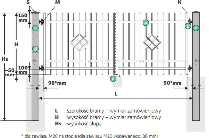 brama dwuskrzydłowa Rubin TOP