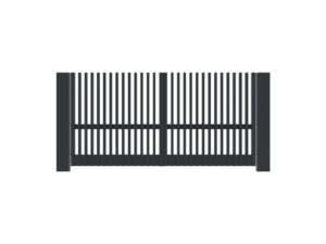 Brama aluminiowa skrzydłowa Sodalit MD3