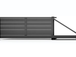 Brama stalowa przesuwna Trawertyn