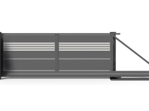 Brama stalowa przesuwna Trawertyn MX Plus